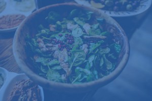 blue salad stock image
